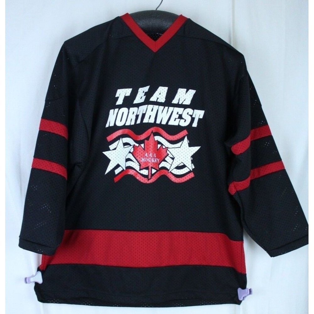 Canadian Hockey Jersey Team Northwest AAA Hockey Canada Red Black Mesh Size XL